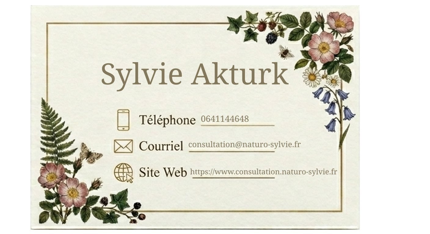 Carte de visite - Sylvie Naturopathie